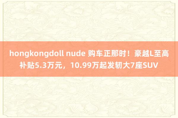 hongkongdoll nude 购车正那时！豪越L至高补贴5.3万元，10.99万起发轫大7座SUV