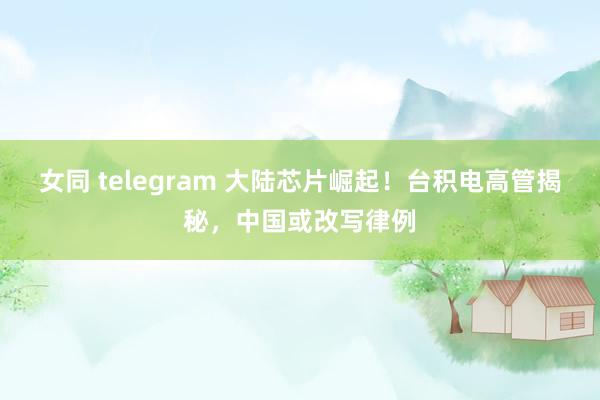 女同 telegram 大陆芯片崛起！台积电高管揭秘，中国或改写律例
