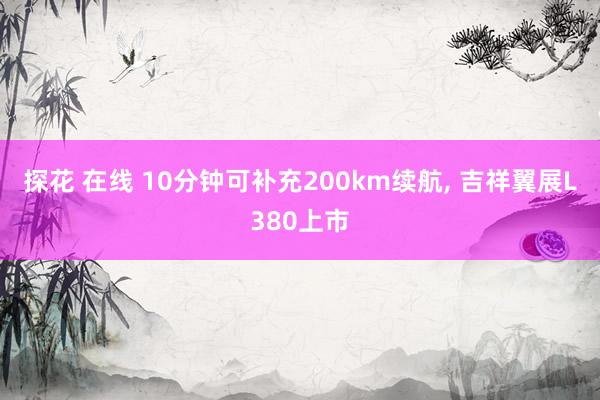 探花 在线 10分钟可补充200km续航, 吉祥翼展L380上市