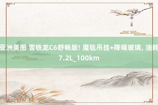 亚洲美图 雪铁龙C6舒畅版! 魔毯吊挂+降噪玻璃, 油耗7.2L_100km