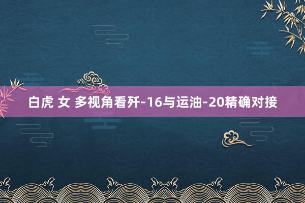 白虎 女 多视角看歼-16与运油-20精确对接
