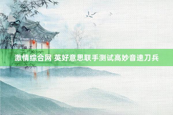 激情综合网 英好意思联手测试高妙音速刀兵